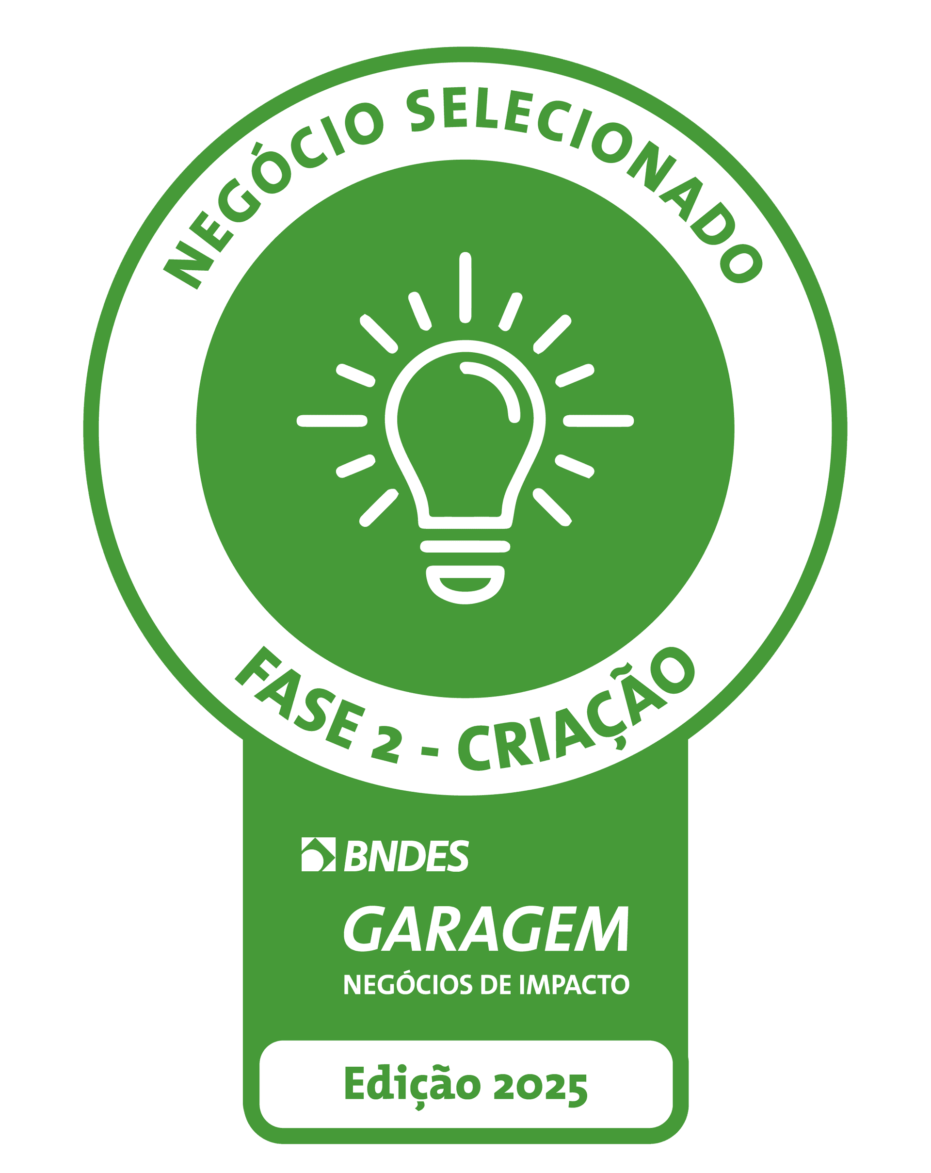 Selo BNDES Garagem Negócio Selecionado Fase 2 - Criação, edição 2025
